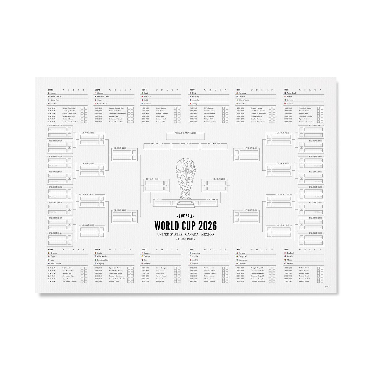 Poster van WK Speelschema 2026 | WIJCK.
